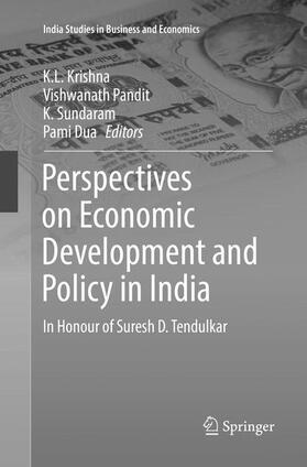 Krishna / Dua / Pandit | Perspectives on Economic Development and Policy in India | Buch | 978-981-10-9805-5 | sack.de