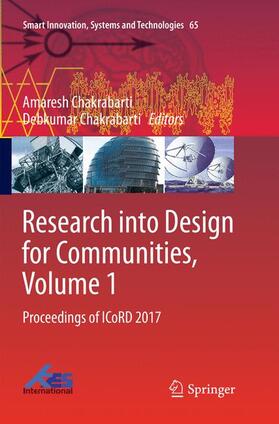 Chakrabarti | Research into Design for Communities, Volume 1 | Buch | 978-981-10-9893-2 | sack.de