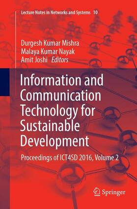 Mishra / Joshi / Nayak |  Information and Communication Technology for Sustainable Development | Buch |  Sack Fachmedien