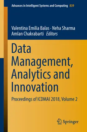 Balas / Sharma / Chakrabarti |  Data Management, Analytics and Innovation | eBook | Sack Fachmedien