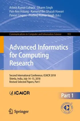 Luhach / Singh / Hsiung |  Advanced Informatics for Computing Research | Buch |  Sack Fachmedien