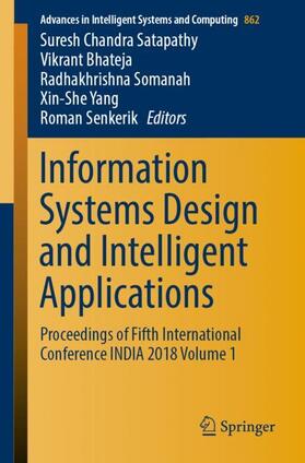 Satapathy / Bhateja / Senkerik |  Information Systems Design and Intelligent Applications | Buch |  Sack Fachmedien