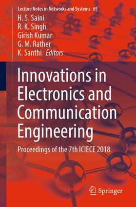 Saini / Singh / Santhi |  Innovations in Electronics and Communication Engineering | Buch |  Sack Fachmedien