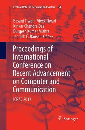 Tiwari / Bansal / Das |  Proceedings of International Conference on Recent Advancement on Computer and Communication | Buch |  Sack Fachmedien