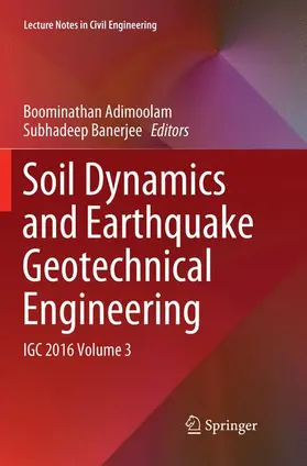 Banerjee / Adimoolam |  Soil Dynamics and Earthquake Geotechnical Engineering | Buch |  Sack Fachmedien