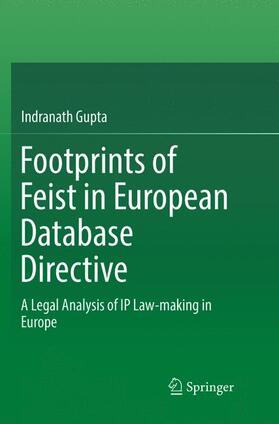 Gupta |  Footprints of Feist in European Database Directive | Buch |  Sack Fachmedien