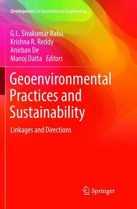 Sivakumar Babu / Datta / Reddy |  Geoenvironmental Practices and Sustainability | Buch |  Sack Fachmedien