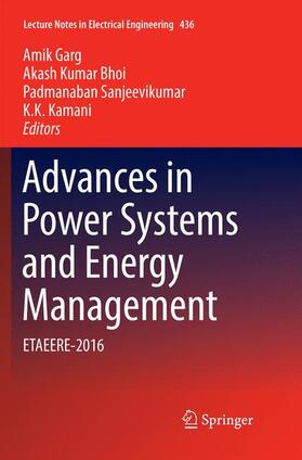 Garg / Kamani / Bhoi |  Advances in Power Systems and Energy Management | Buch |  Sack Fachmedien