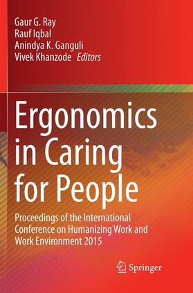 Ray / Khanzode / Iqbal |  Ergonomics in Caring for People | Buch |  Sack Fachmedien