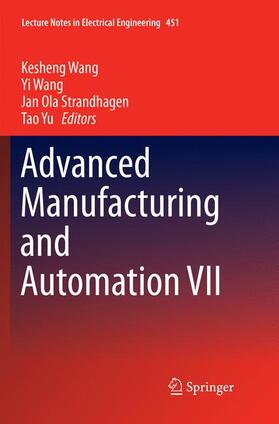 Wang / Yu / Strandhagen |  Advanced Manufacturing and Automation VII | Buch |  Sack Fachmedien