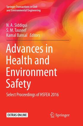 Siddiqui / Bansal / Tauseef |  Advances in Health and Environment Safety | Buch |  Sack Fachmedien