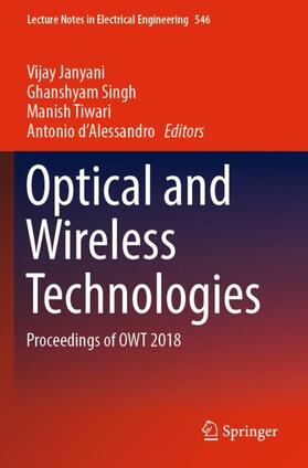 Janyani / d’Alessandro / Singh |  Optical and Wireless Technologies | Buch |  Sack Fachmedien