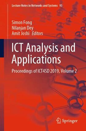 Fong / Joshi / Dey |  ICT Analysis and Applications | Buch |  Sack Fachmedien