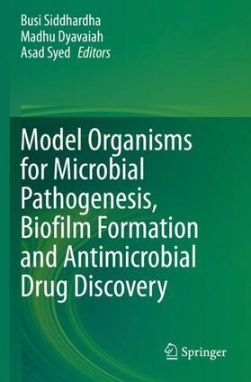 Siddhardha / Syed / Dyavaiah |  Model Organisms for Microbial Pathogenesis, Biofilm Formation and Antimicrobial Drug Discovery | Buch |  Sack Fachmedien