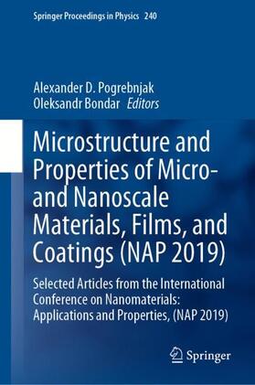Bondar / Pogrebnjak |  Microstructure and Properties of Micro- and Nanoscale Materials, Films, and Coatings (NAP 2019) | Buch |  Sack Fachmedien