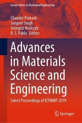 Prakash / Pabla / Singh |  Advances in Materials Science and Engineering | Buch |  Sack Fachmedien