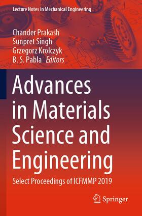 Prakash / Pabla / Singh |  Advances in Materials Science and Engineering | Buch |  Sack Fachmedien