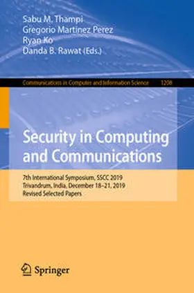 Thampi / Martinez Perez / Ko |  Security in Computing and Communications | eBook | Sack Fachmedien