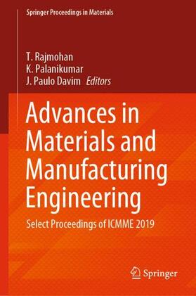 Rajmohan / Davim / Palanikumar |  Advances in Materials and Manufacturing Engineering | Buch |  Sack Fachmedien