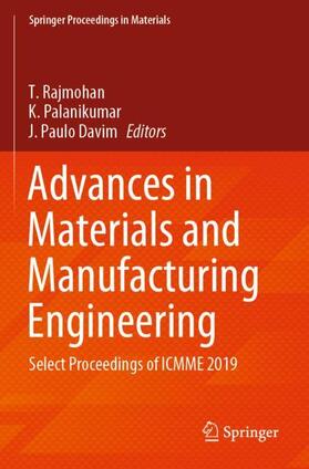 Rajmohan / Davim / Palanikumar |  Advances in Materials and Manufacturing Engineering | Buch |  Sack Fachmedien