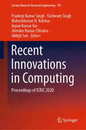 Singh / Kolekar / Kar |  Recent Innovations in Computing | eBook | Sack Fachmedien