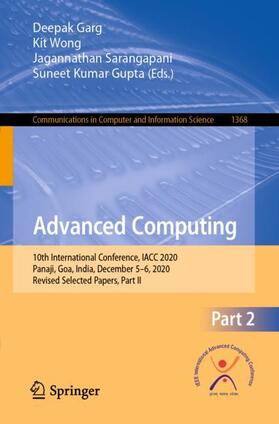Garg / Gupta / Wong |  Advanced Computing | Buch |  Sack Fachmedien