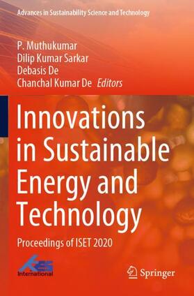 Muthukumar / De / Sarkar |  Innovations in Sustainable Energy and Technology | Buch |  Sack Fachmedien
