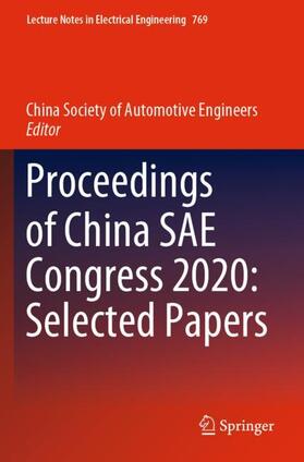 China Society of Automotive Engineers |  Proceedings of China SAE Congress 2020: Selected Papers | Buch |  Sack Fachmedien