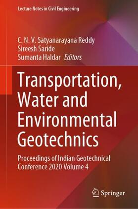 Satyanarayana Reddy / Haldar / Saride |  Transportation, Water and Environmental Geotechnics | Buch |  Sack Fachmedien