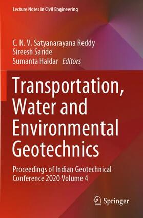 Satyanarayana Reddy / Haldar / Saride |  Transportation, Water and Environmental Geotechnics | Buch |  Sack Fachmedien