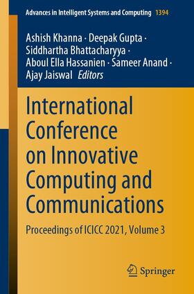 Khanna / Gupta / Bhattacharyya |  International Conference on Innovative Computing and Communications | eBook | Sack Fachmedien