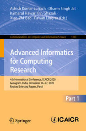 Luhach / Jat / Bin Ghazali |  Advanced Informatics for Computing Research | eBook | Sack Fachmedien