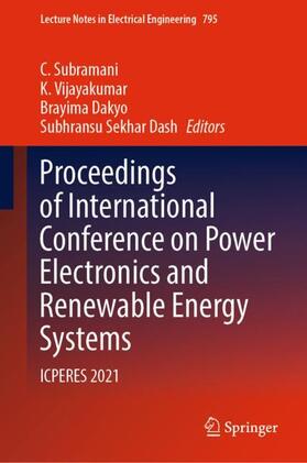 Subramani / Dash / Vijayakumar |  Proceedings of International Conference on Power Electronics and Renewable Energy Systems | Buch |  Sack Fachmedien