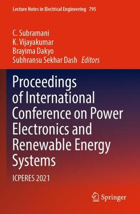 Subramani / Dash / Vijayakumar |  Proceedings of International Conference on Power Electronics and Renewable Energy Systems | Buch |  Sack Fachmedien