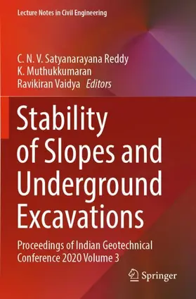 Satyanarayana Reddy / Vaidya / Muthukkumaran |  Stability of Slopes and Underground Excavations | Buch |  Sack Fachmedien