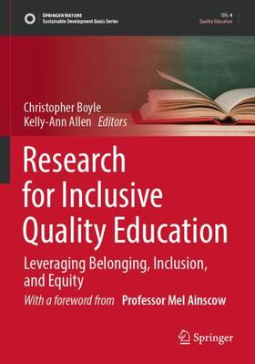 Allen / Boyle |  Research for Inclusive Quality Education | Buch |  Sack Fachmedien