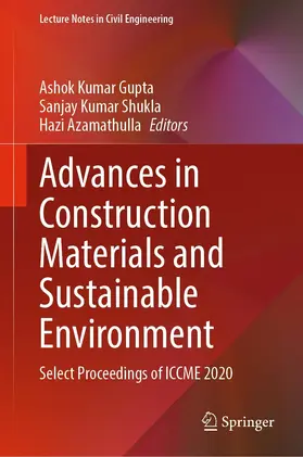 Gupta / Shukla / Azamathulla |  Advances in Construction Materials and Sustainable Environment | eBook | Sack Fachmedien