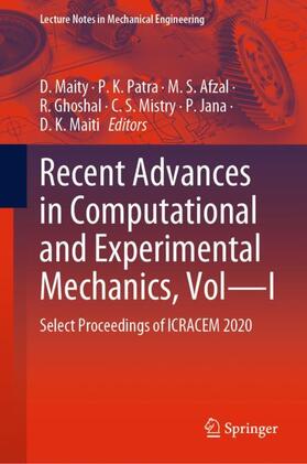 Maity / Patra / Afzal |  Recent Advances in Computational and Experimental Mechanics, Vol¿I | Buch |  Sack Fachmedien