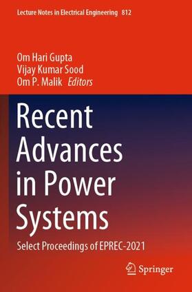 Gupta / Malik / Sood |  Recent Advances in Power Systems | Buch |  Sack Fachmedien