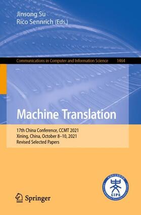 Sennrich / Su |  Machine Translation | Buch |  Sack Fachmedien