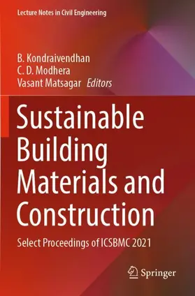 Kondraivendhan / Matsagar / Modhera |  Sustainable Building Materials and Construction | Buch |  Sack Fachmedien