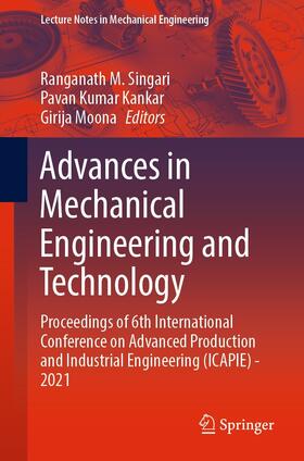 Singari / Kankar / Moona |  Advances in Mechanical Engineering and Technology | eBook | Sack Fachmedien
