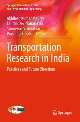 Maurya / Sahu / Vanajakshi |  Transportation Research in India | Buch |  Sack Fachmedien
