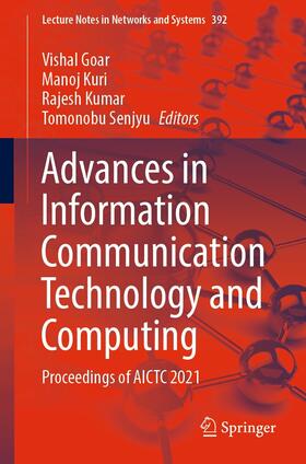 Goar / Kuri / Kumar |  Advances in Information Communication Technology and Computing | eBook | Sack Fachmedien