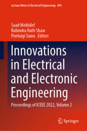 Mekhilef / Shaw / Siano |  Innovations in Electrical and Electronic Engineering | eBook | Sack Fachmedien