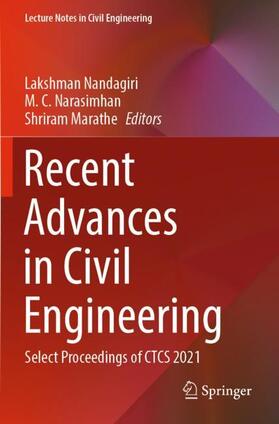 Nandagiri / Marathe / Narasimhan |  Recent Advances in Civil Engineering | Buch |  Sack Fachmedien