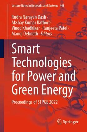 Dash / Rathore / Debnath |  Smart Technologies for Power and Green Energy | Buch |  Sack Fachmedien