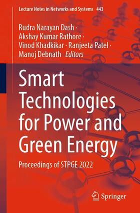 Dash / Rathore / Khadkikar |  Smart Technologies for Power and Green Energy | eBook | Sack Fachmedien