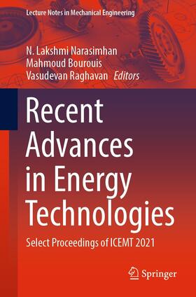 Narasimhan / Bourouis / Raghavan |  Recent Advances in Energy Technologies | eBook | Sack Fachmedien
