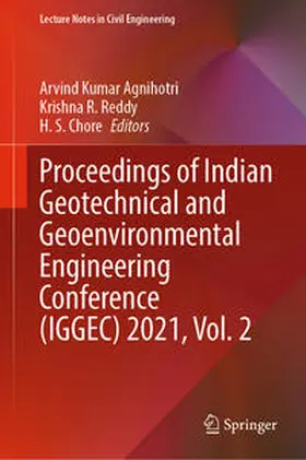 Agnihotri / Reddy / Chore |  Proceedings of Indian Geotechnical and Geoenvironmental Engineering Conference (IGGEC) 2021, Vol. 2 | eBook | Sack Fachmedien